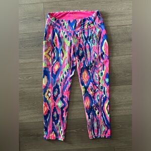 NWOT Lilly Pulitzer Luxletic Pink Print Leggings Size Medium